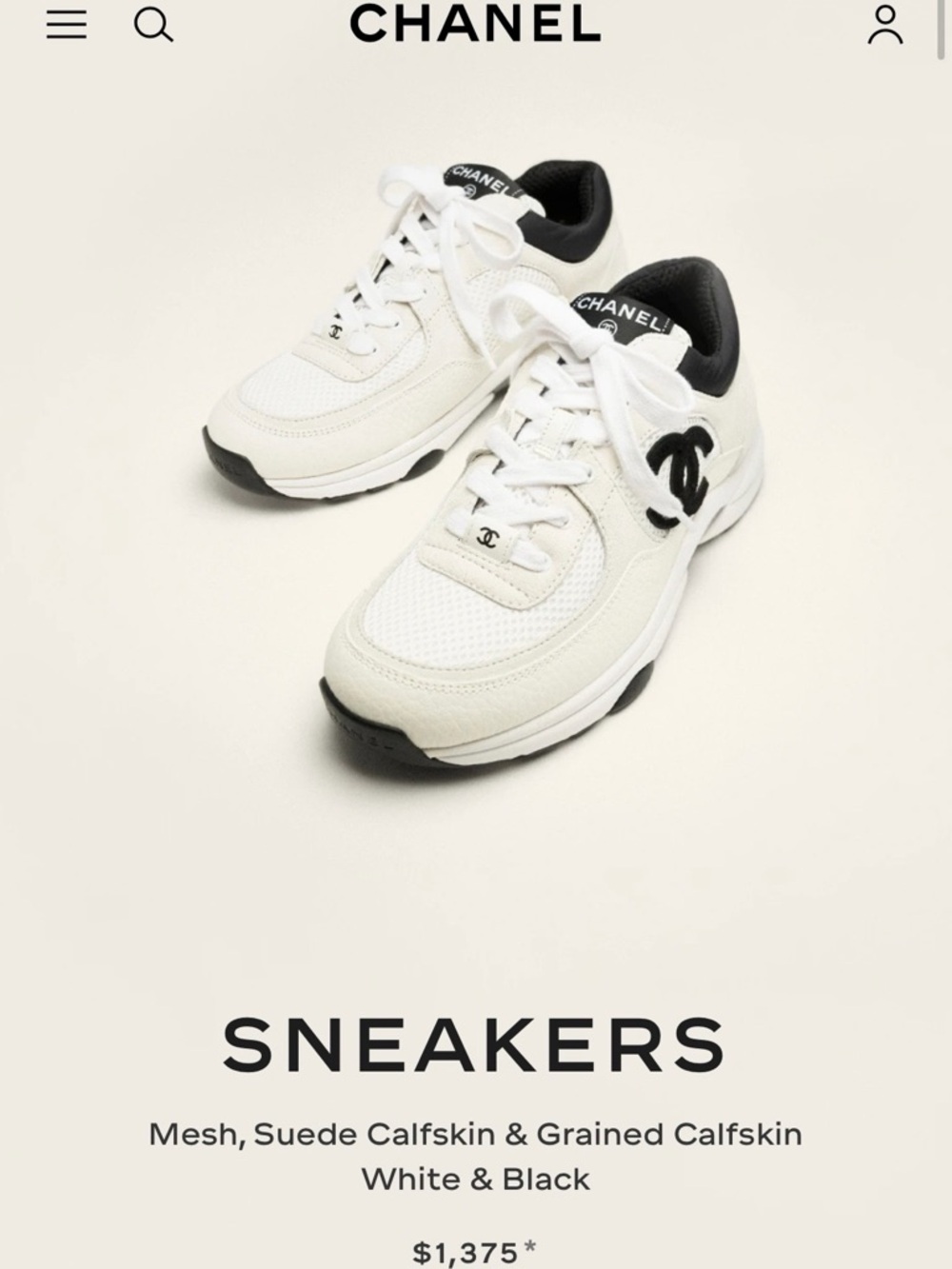 Chanel White Sneakers